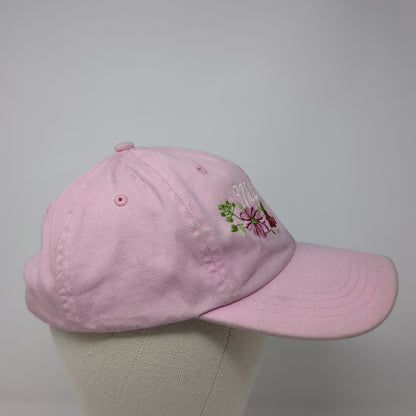 Marco Island Florida Slideback Hat Pink Medium Adjustable Embroidered