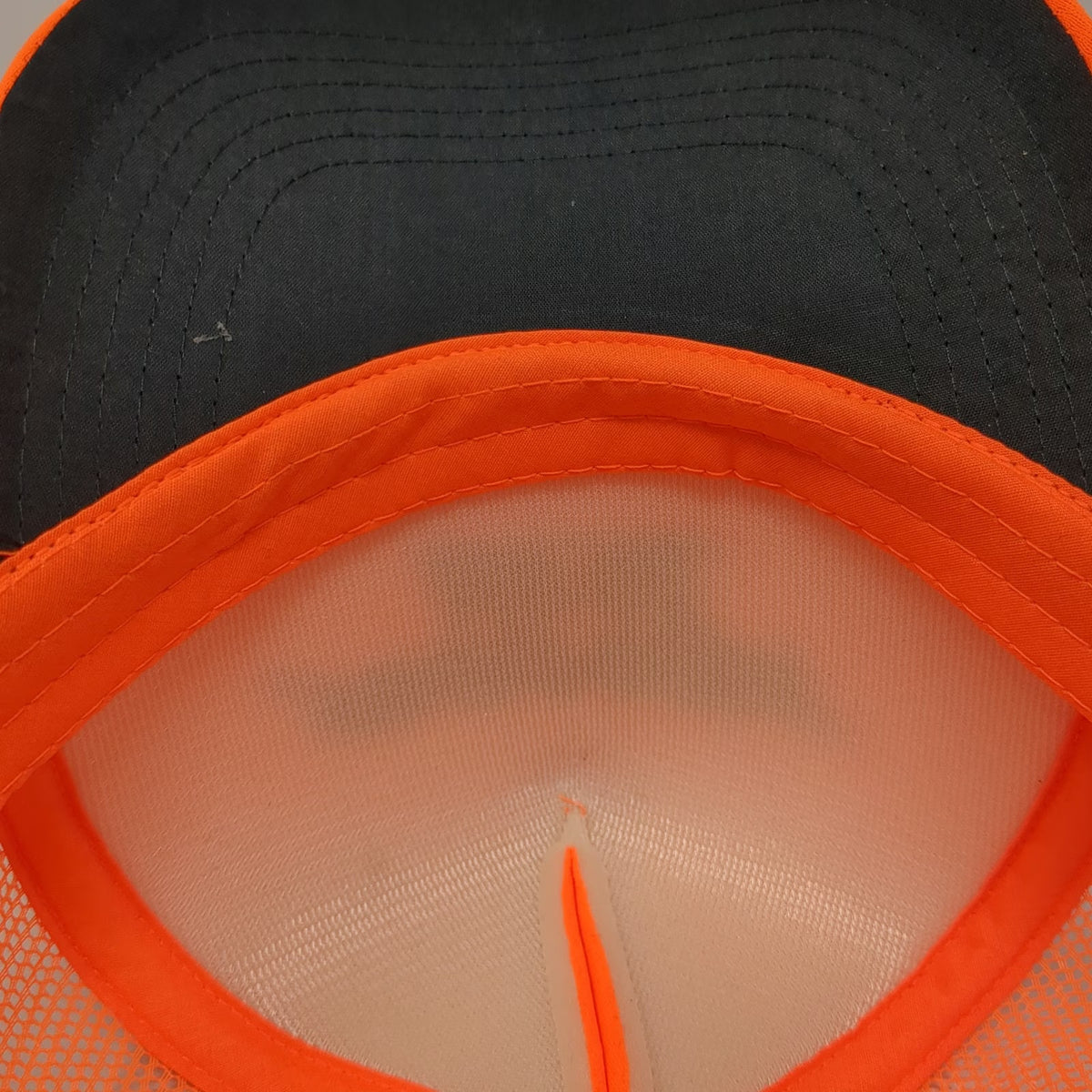 George Trucker Hat Orange One Size Sourdough Lodge Snapback Mesh Back Graphic