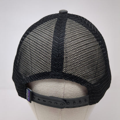 Patagonia Snapback Trucker Hat Black OS Adjustable Embroidered Mesh Back