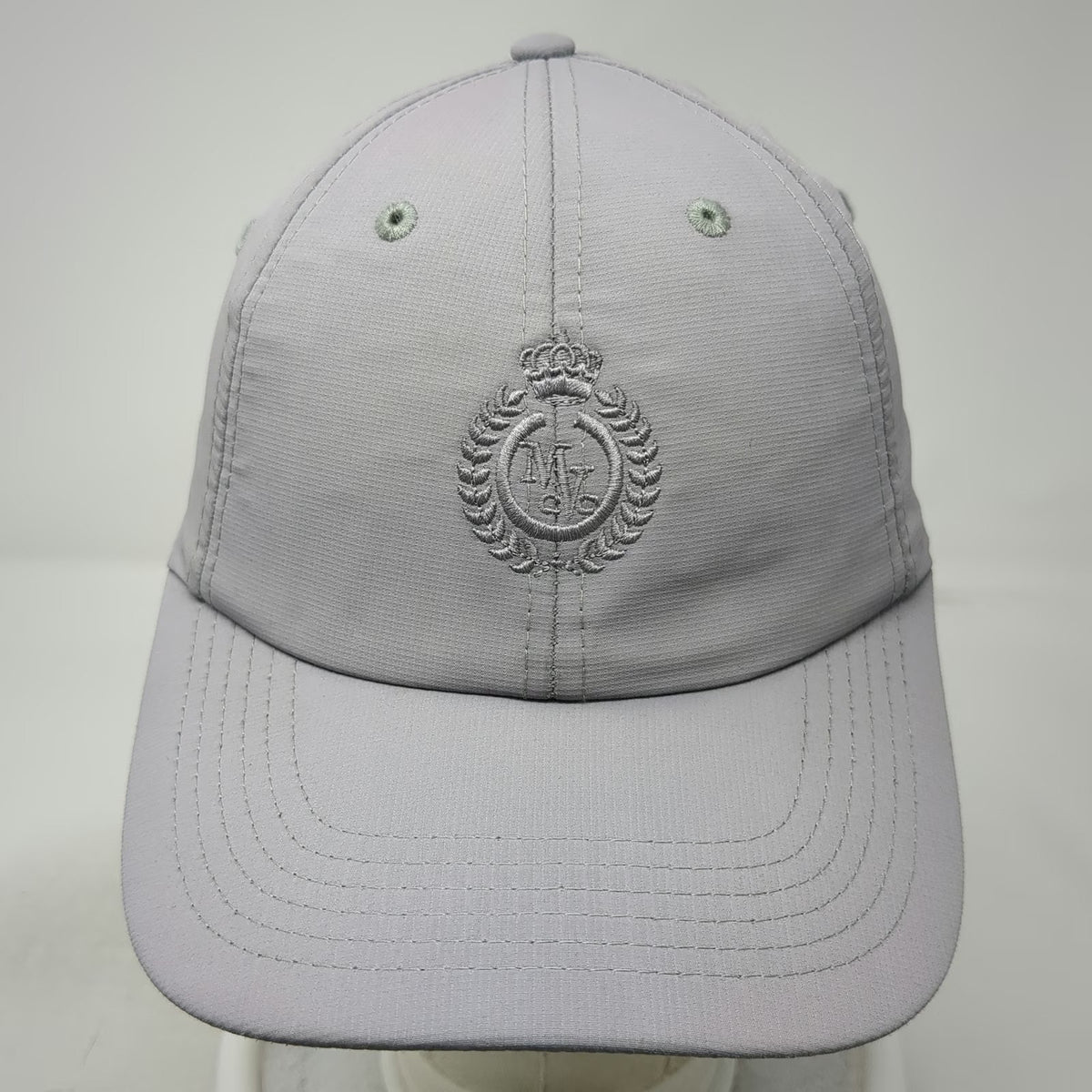 Imperial Baseball Cap Gray One Size Slideback Polyester MZ Monogram Crown Hat
