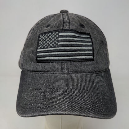 Unbranded Men's Snapback Hat Gray OS Embroidered American Flag Logo Patriotic