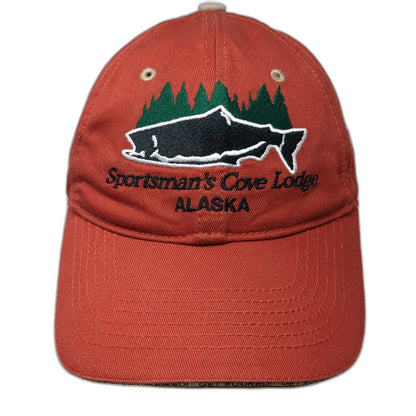 Drift Creek Outdoors Baseball Cap Red One Size Alaska Sportsmans Cove Lodge Fish