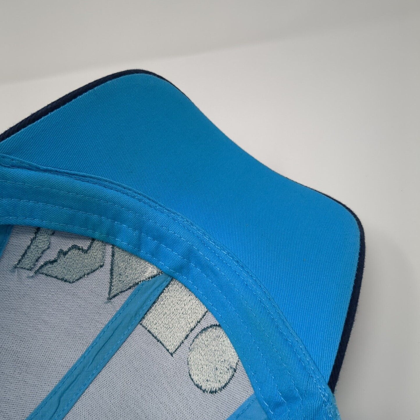 Idaho Strapback Trucker Hat Blue One Size Adjustable Embroidered Mesh Back