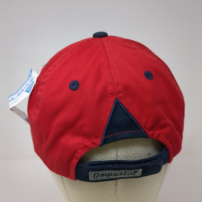 Allianz Strapback Hat Red One Size Adjustable Embroidered 6 Panel Imperial