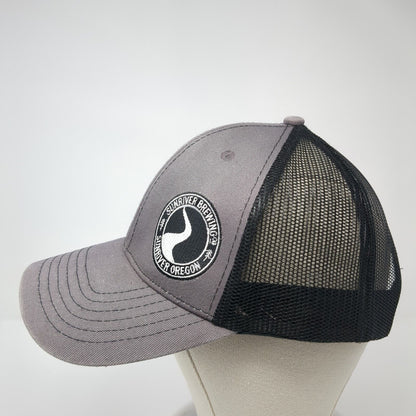 Sunriver Brewing Co. Oregon Snapback Trucker Hat Gray One Size Mesh Back Brewery