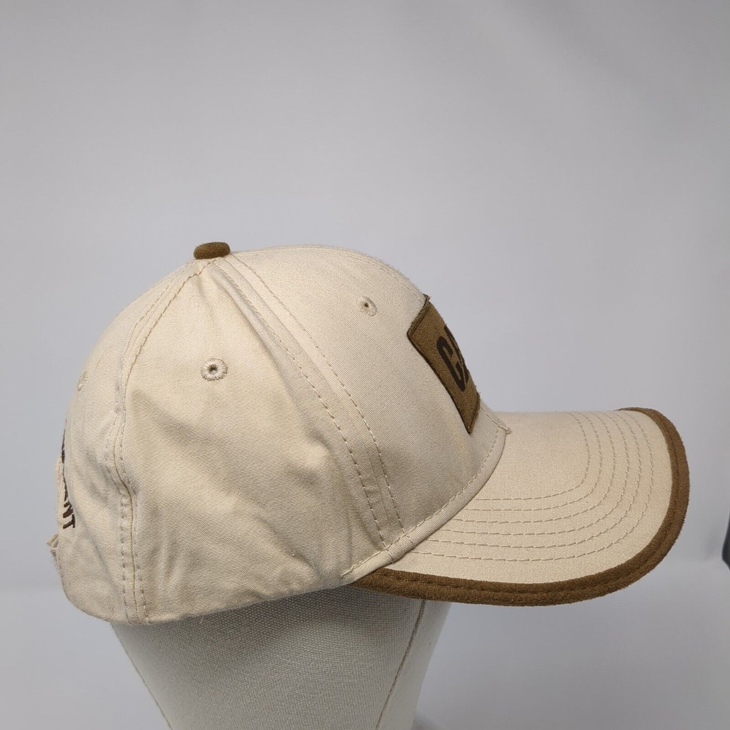 CAT Western State Equipment Strapback Hat Tan OS Adjustable Embroidered Cotton