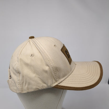 CAT Western State Equipment Strapback Hat Tan OS Adjustable Embroidered Cotton