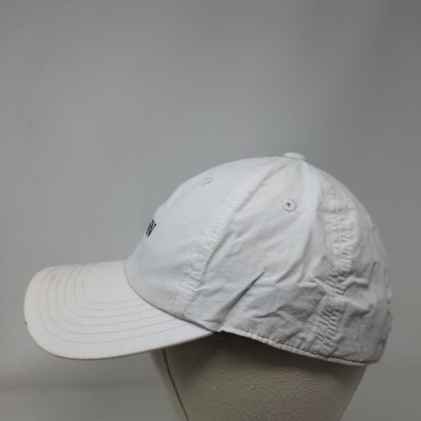 Spenn Strapback Hat White One Size Adjustable Embroidered American Needle