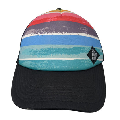 The Color Run Snapback Mesh Back Trucker Hat Multi One Size Striped
