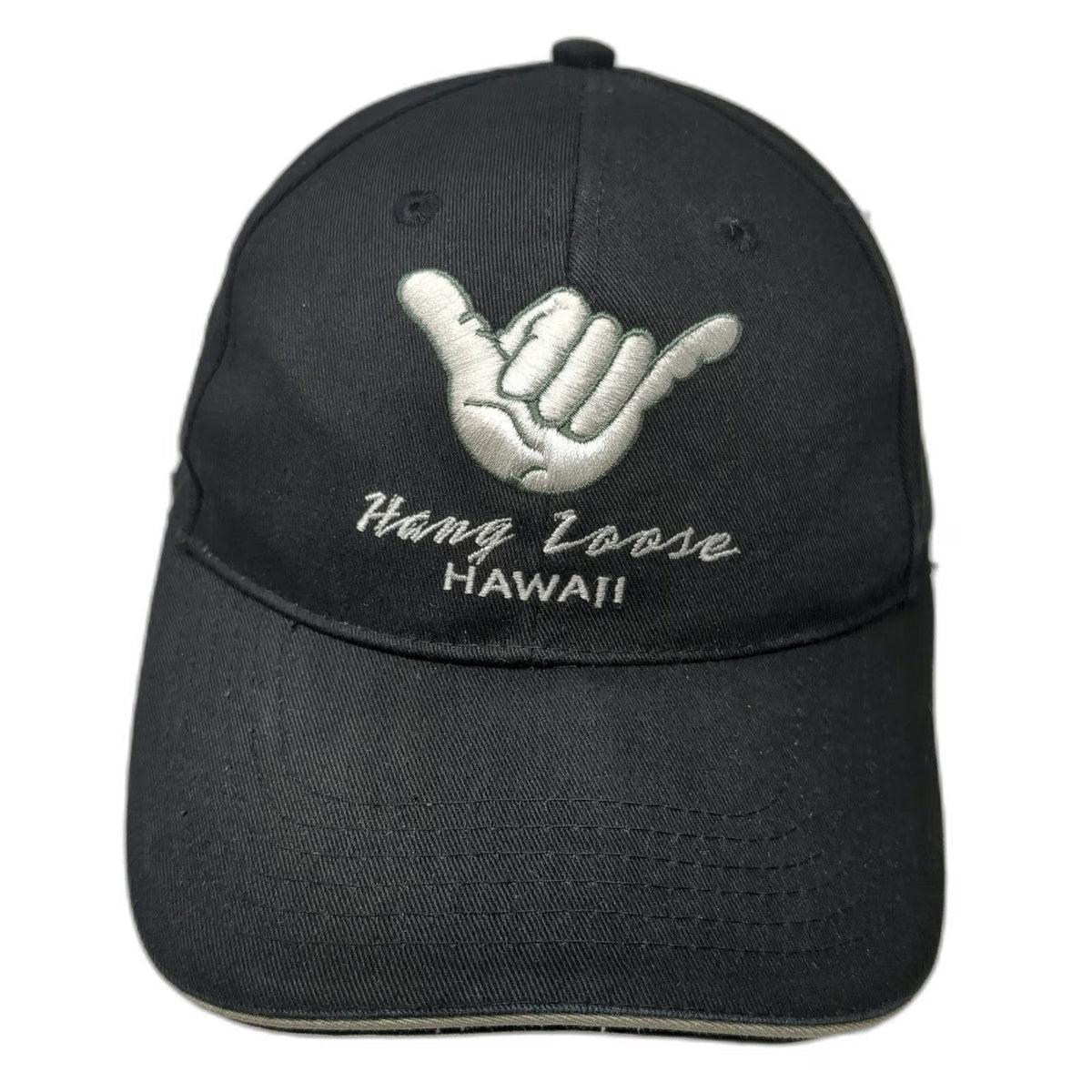 Surfware Hawaiian Classics Baseball Cap Black OSFM Hang Loose Hawaii Shaka Hat