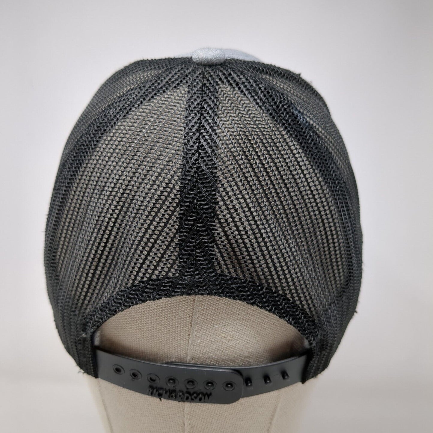 Mountain Snapback Trucker Hat Gray One Size Adjustable Mesh Back Richardson