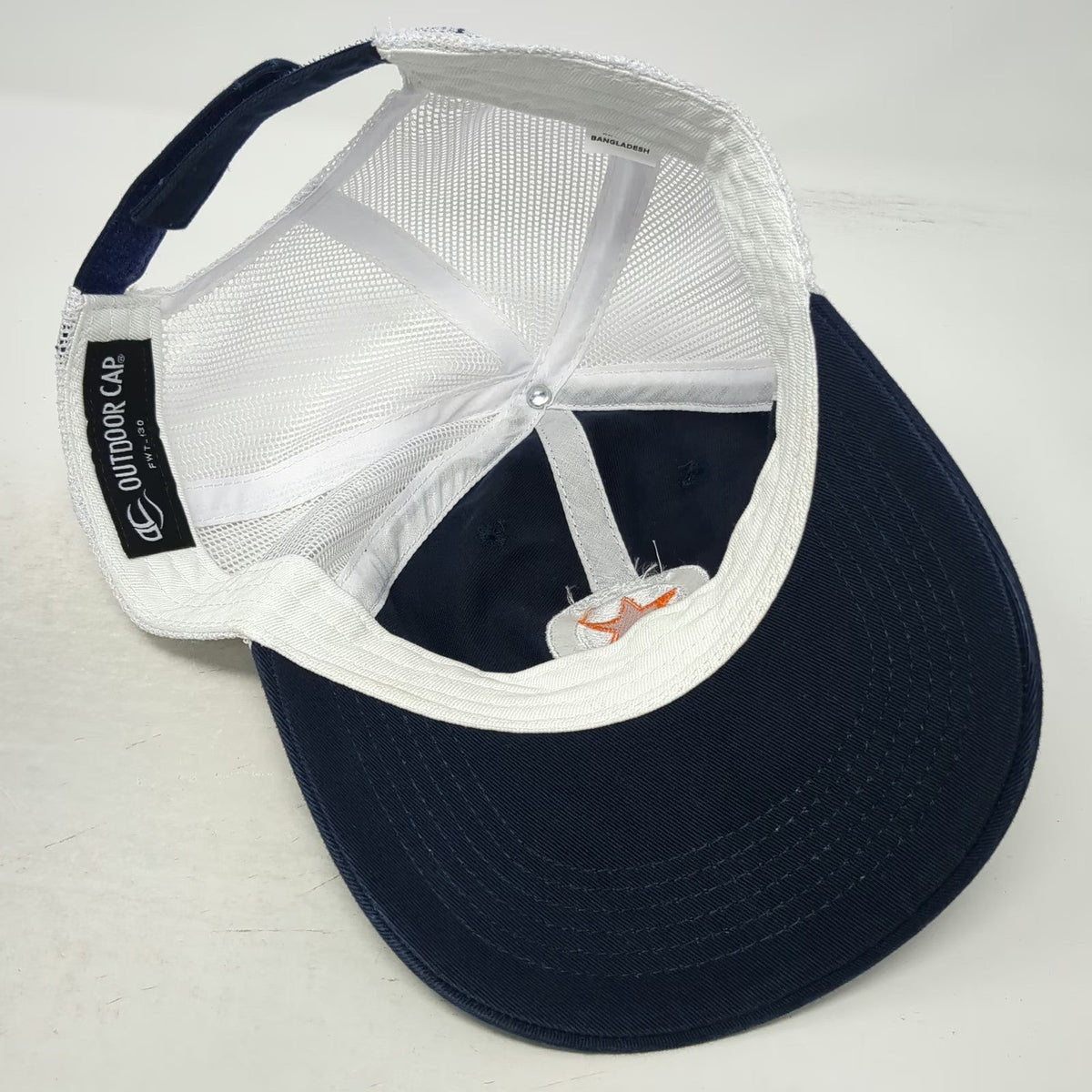 Outdoor Cap Baseball Cap Blue One Size Mesh Back Bonded Concrete Star Logo Hat