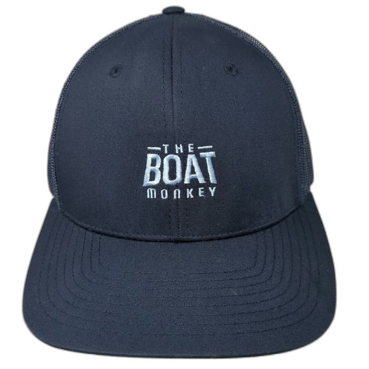 Richardson Trucker Hat Blue One Size Snapback The Boat Monkey Mesh Embroidered