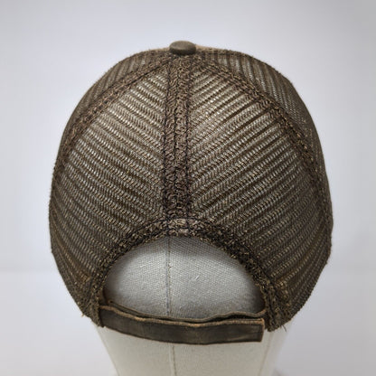 Martin Rice Co. Strapback Trucker Hat Brown One Size Mesh Back Paramount