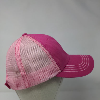 Innvictis Strapback Mesh Back Trucker Hat Pink OSFA Embroidered Simplot