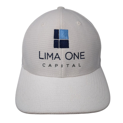 Lima One Capital Fitted Hat White L/XL Flexfit Embroidered Travis Matthew