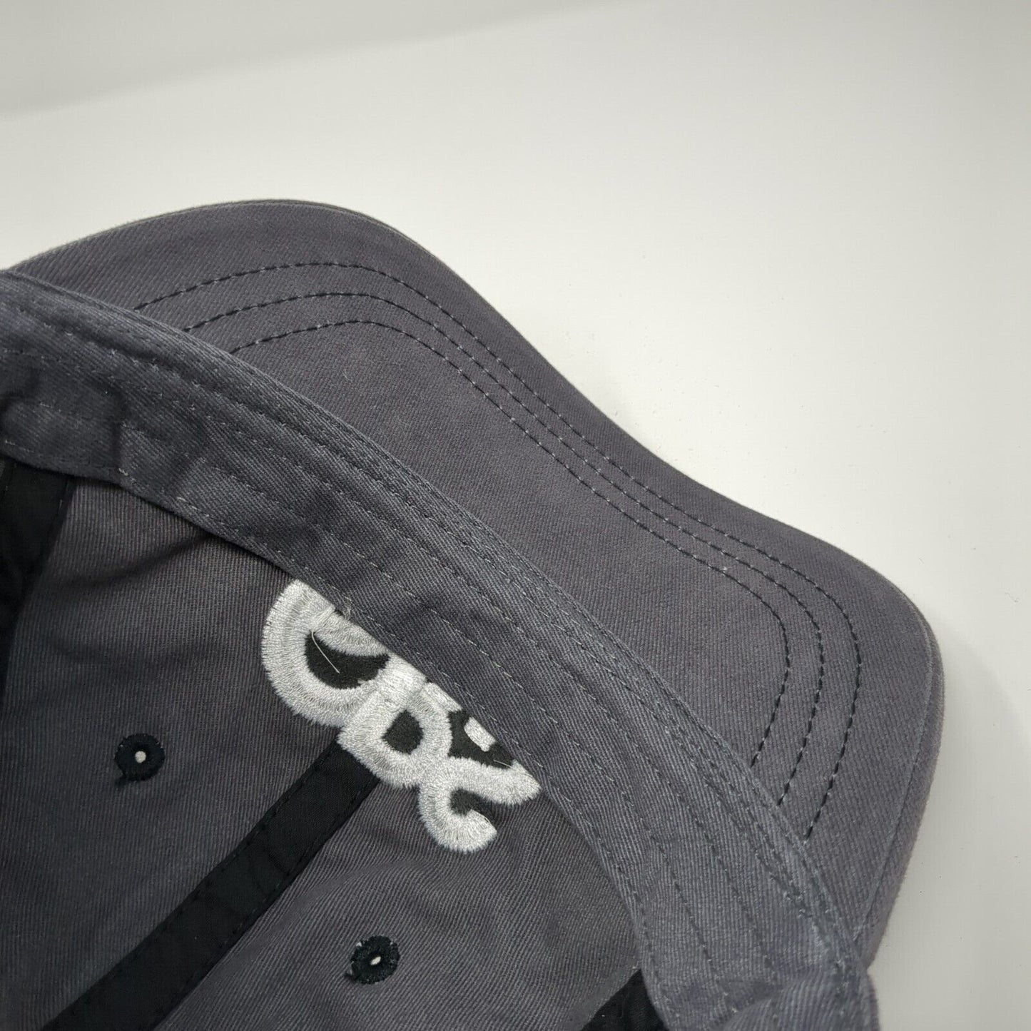 QRS Consulting Slideback Hat Gray One Size Adjustable Embroidered District