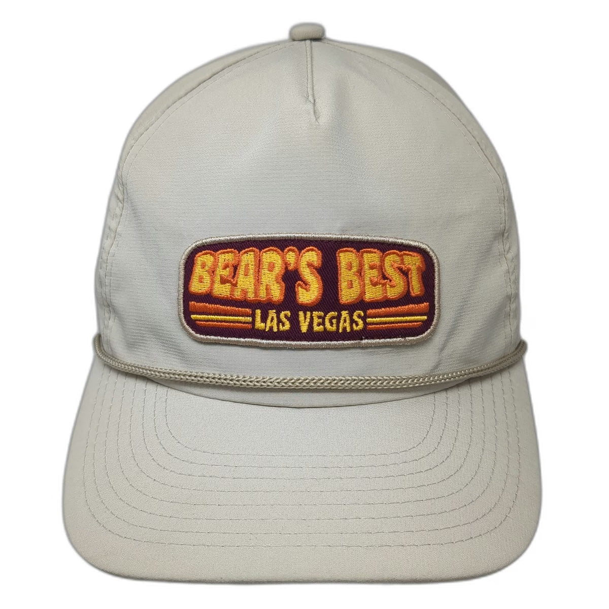 Pukka 5 Panel Beige Hat One Size Rope Bear's Best Las Vegas Golf Snapback Patch