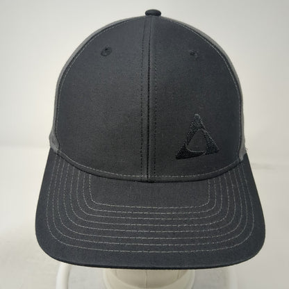 Richardson Snapback Black Gray One Size Hat Idaho Steel Geometric Logo 6 Panel