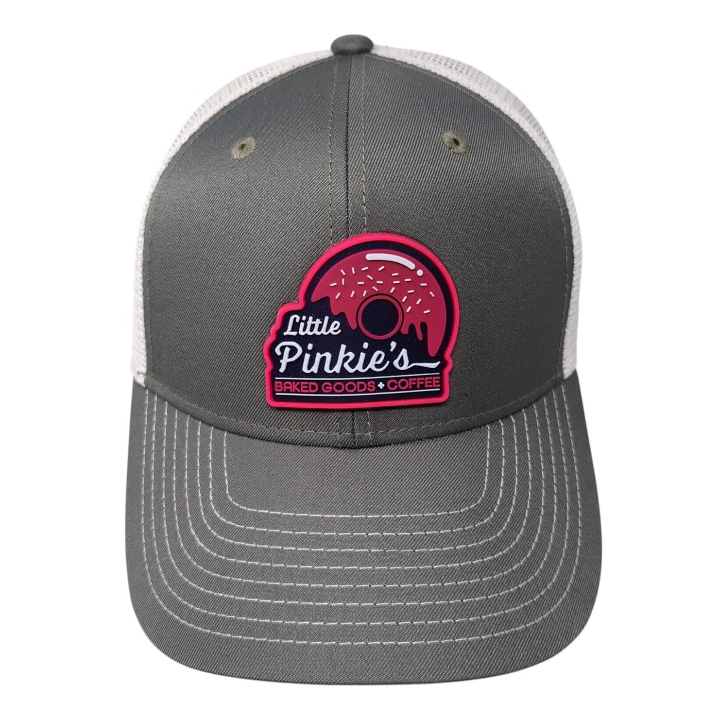 Little Pinkie's Baked Goods Coffee Trucker Hat Gray One Size Mesh Back