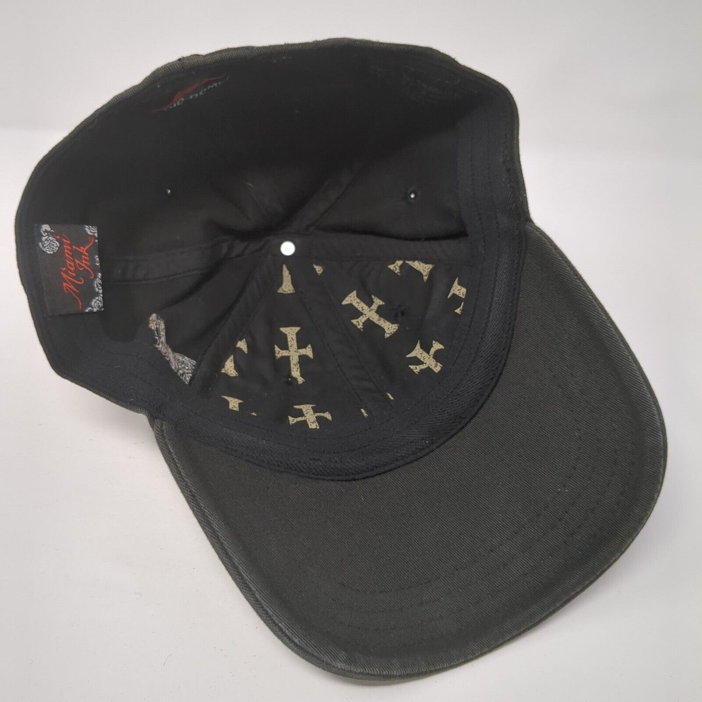 Snake Tattoo Fitted Hat Black One Size Embroidered Miami Ink 6 Panel
