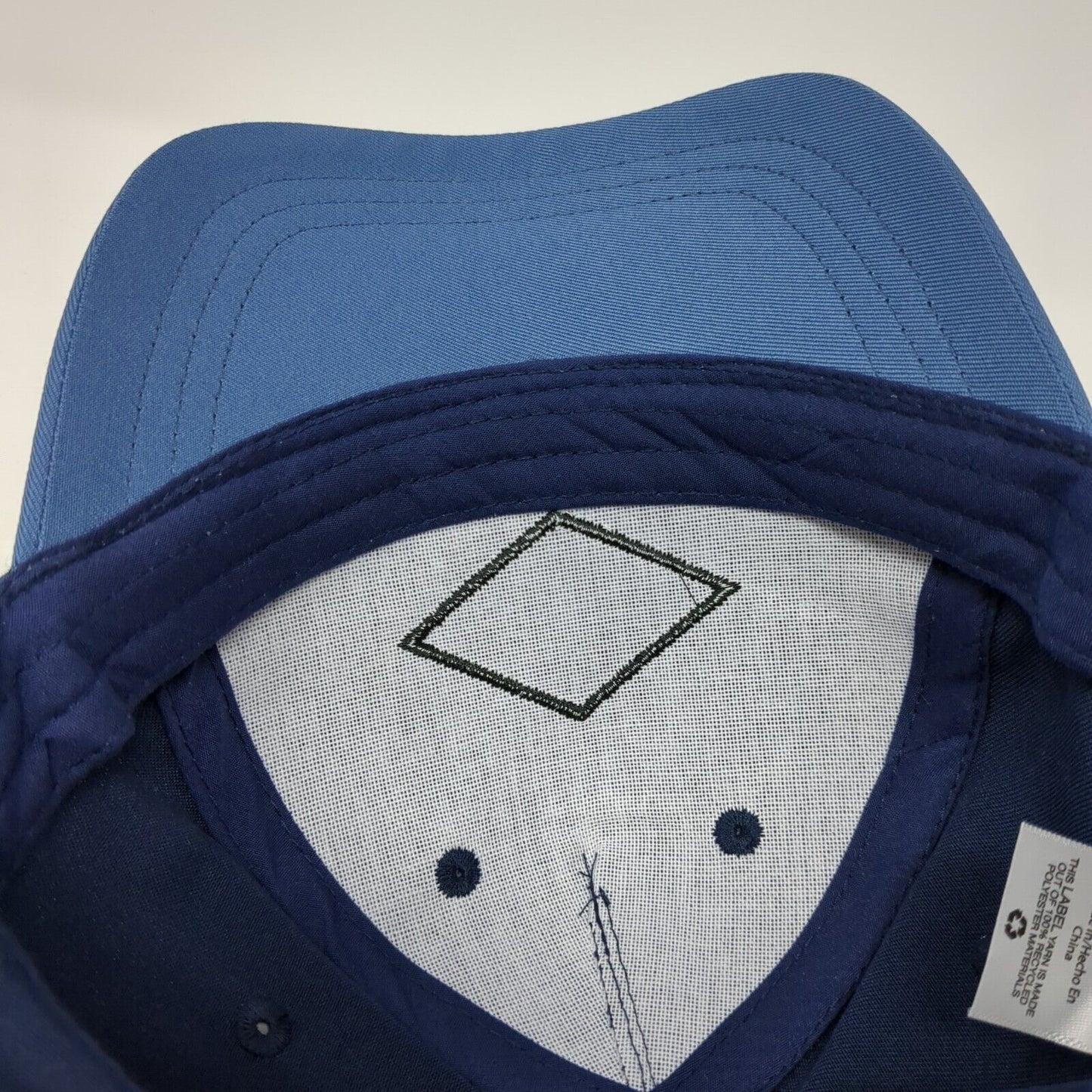 Sunset Strapback Hat Blue One Size Adjustable Embroidered Vented Holes 6 Panel