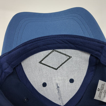 Sunset Strapback Hat Blue One Size Adjustable Embroidered Vented Holes 6 Panel