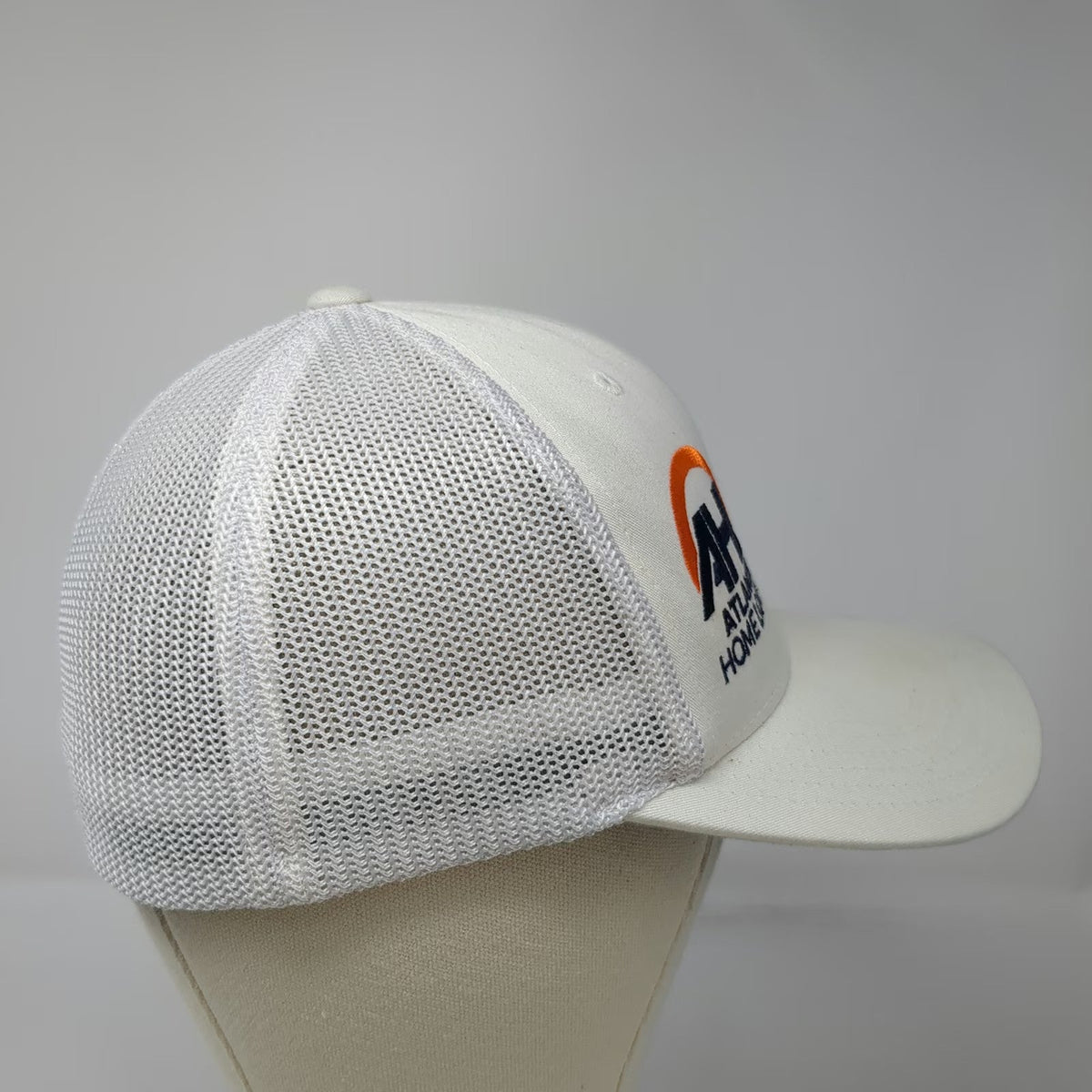 Yupoong Atlantic Home Loans Baseball Cap White Blue Orange One Size Mesh Hat