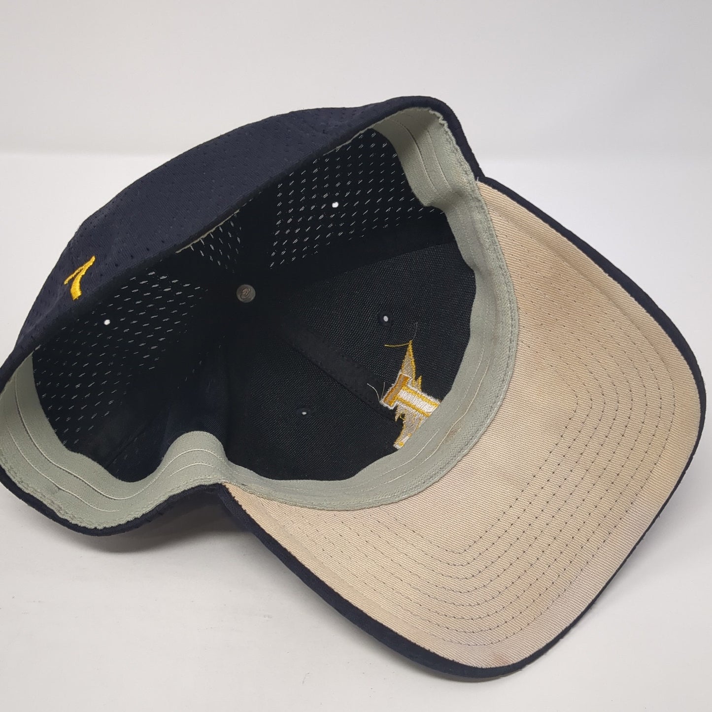 L Lightning Logo Fitted Hat Blue Medium Embroidered Solid Richardson