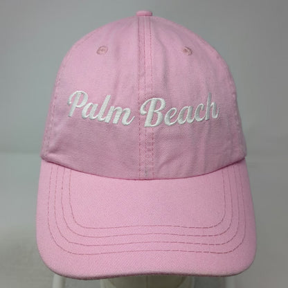Baseball Cap Pink One Size Palm Beach Script Cotton Adjustable Hat