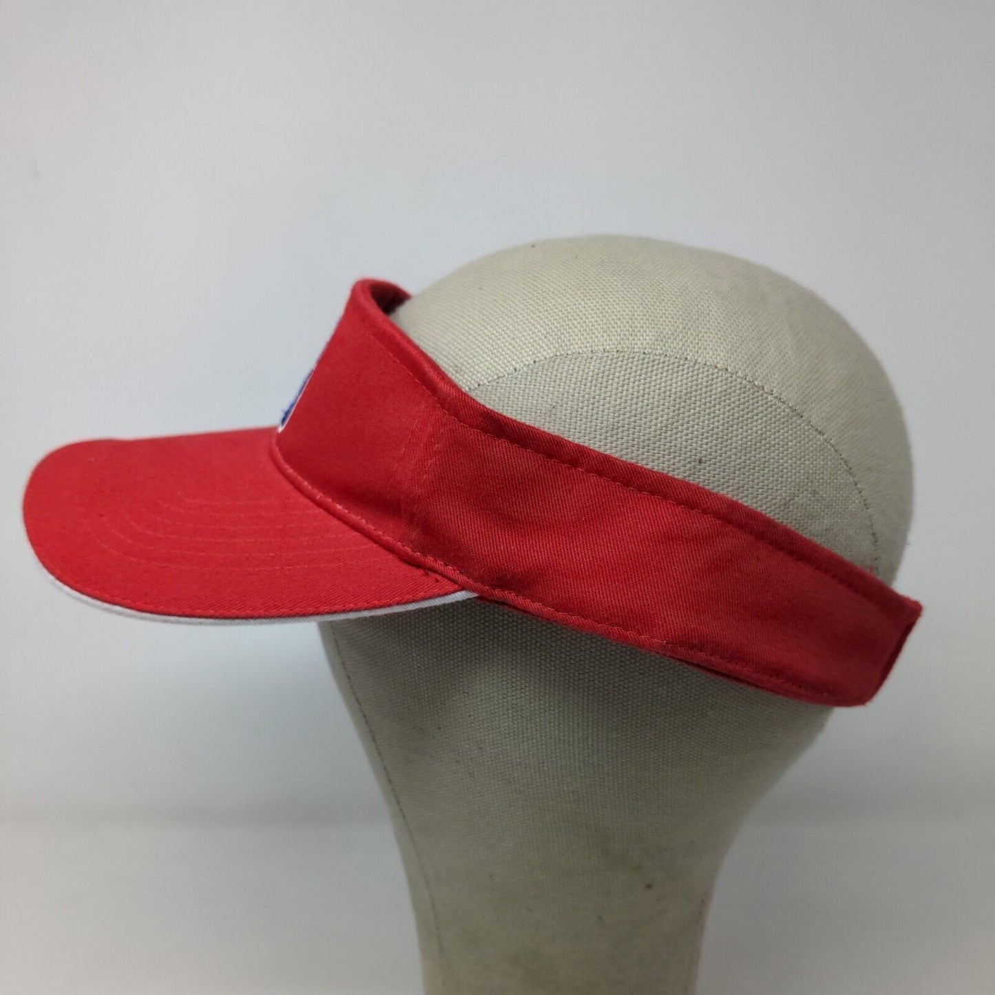 Yamaha Men's Strapback Visor Hat Cap Red Embroidered Are You True Blue Official
