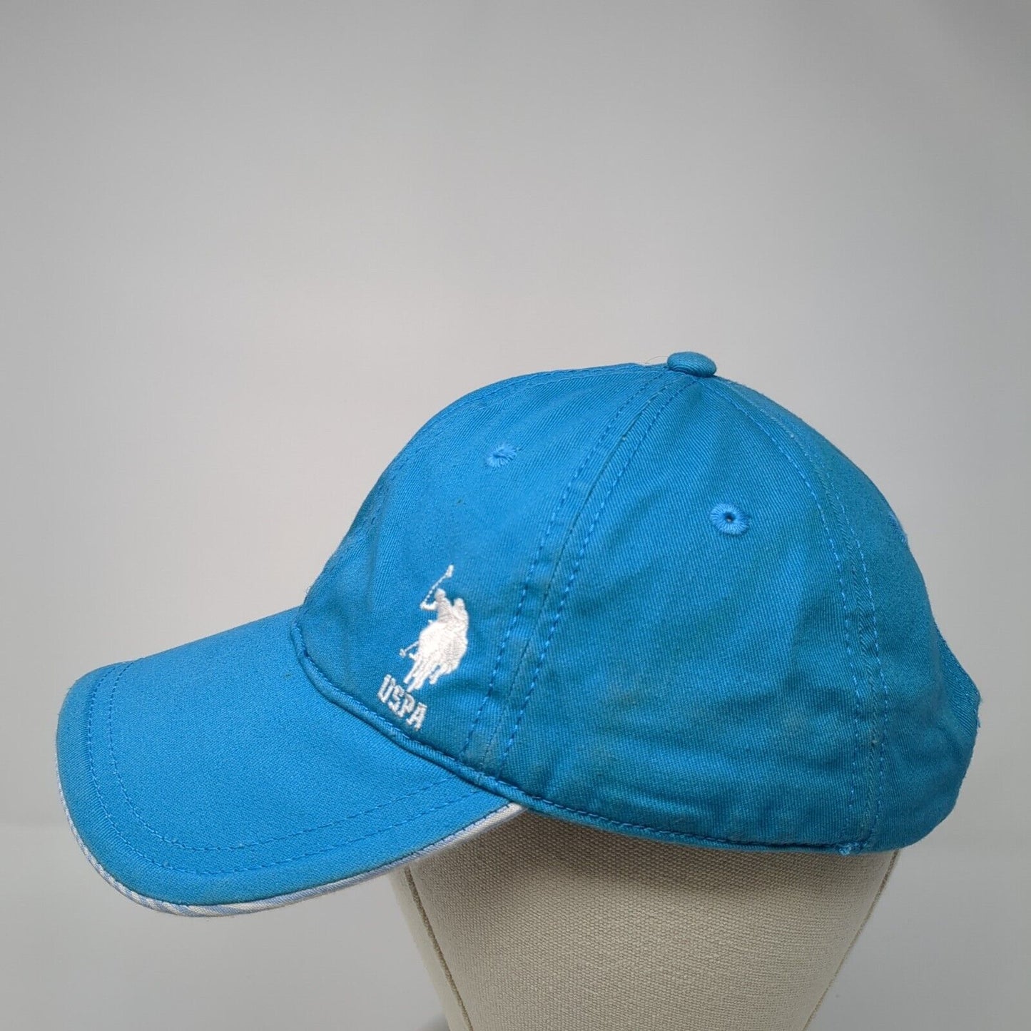 USPA Strapback Baseball Cap Blue One Size Adjustable Embroidered US Polo Assn.