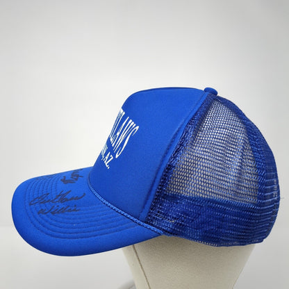 The Outlaws Oatman AZ Snapback Trucker Hat Blue One Size Mesh Back