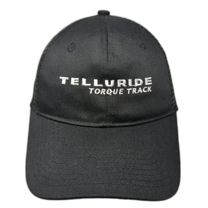 Trucker Hat Black One Size Telluride Torque Track Mesh Snapback Curved Brim