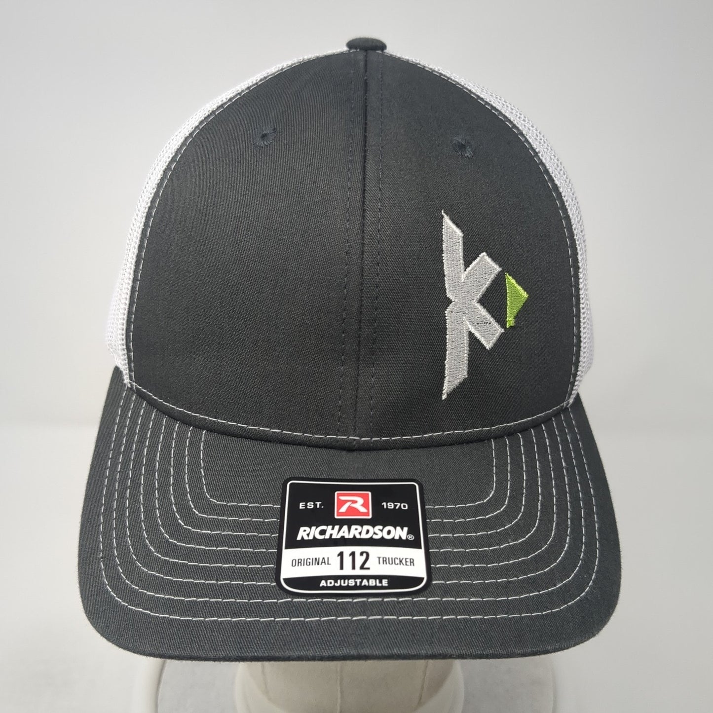 Keller Associates Logo Snapback Trucker Hat Gray One Size Mesh Back