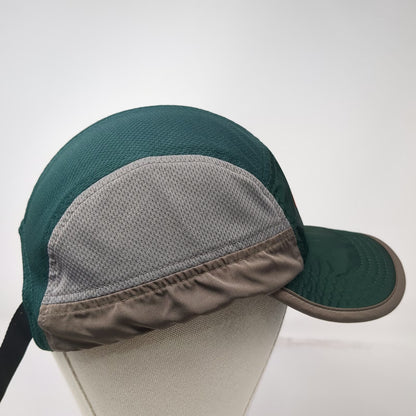 Territory Run Co 5 Panel Green One Size Hat 4FRNT Orange Logo Mesh Slideback