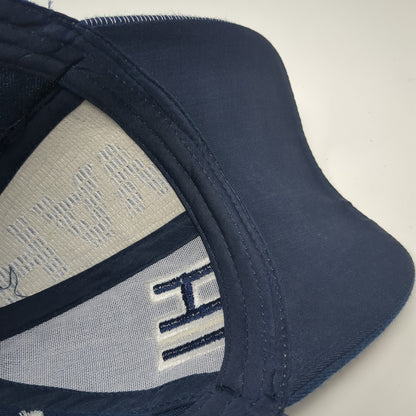 Hawaii HI Strapback Hat Blue One Size Adjustable Embroidered Island Crew