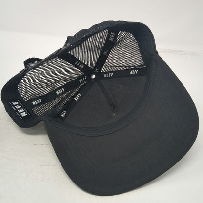 Neff Trucker Hat Black One Size Mickey Mouse Disney Graphic Mesh Snapback Brim
