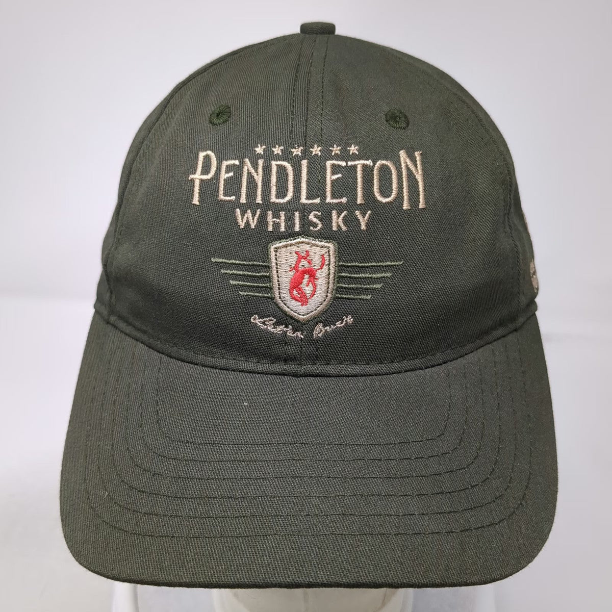 Pendleton Whisky Baseball Cap Green One Size Bob Woodruff Foundation Back Hat