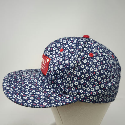 Justin Bieber Snapback Blue White Red OS Floral Swaggy Print Patch Logo Hat