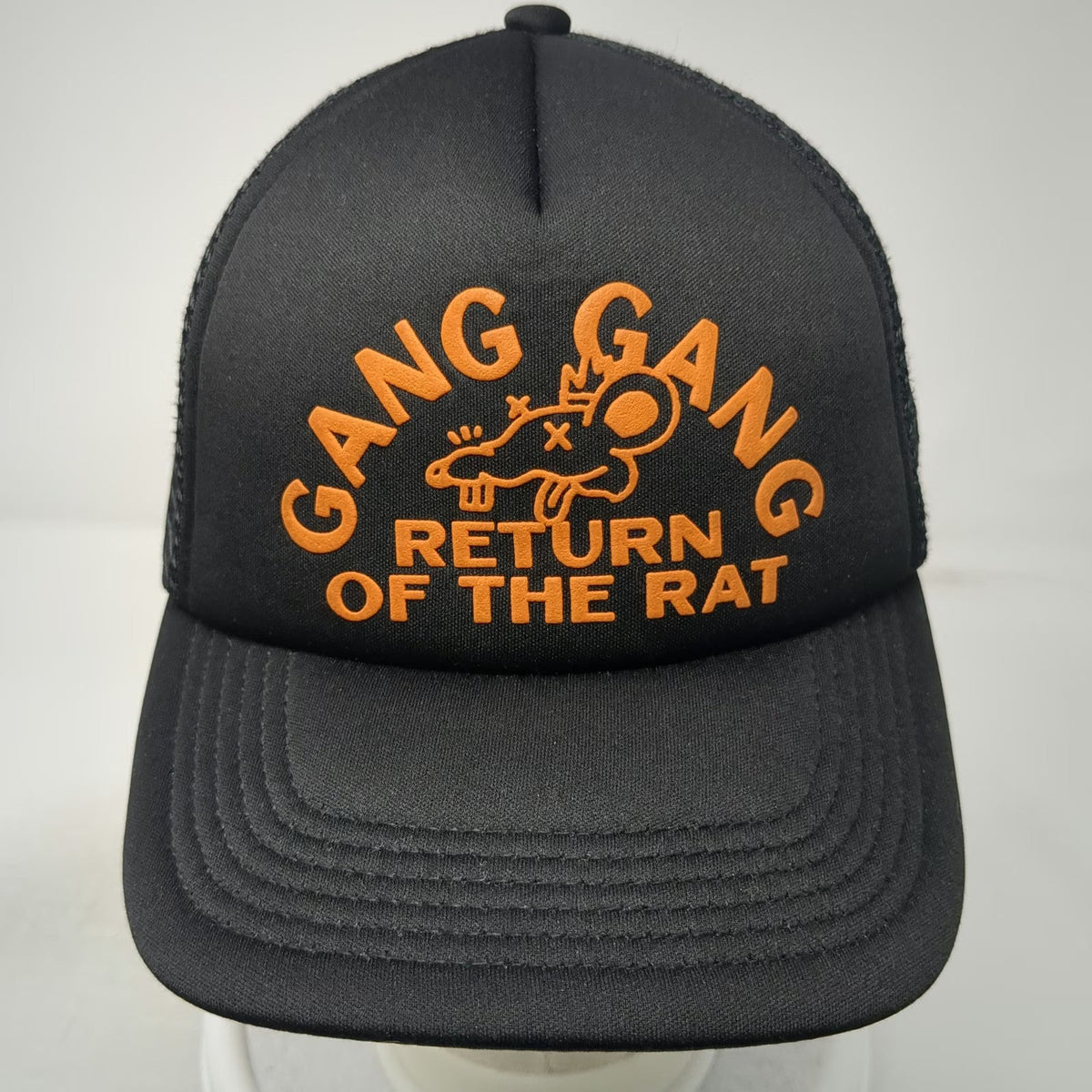 Theo Von Trucker Hat Black Orange One Size Gang Return Of The Rat Snapback Mesh