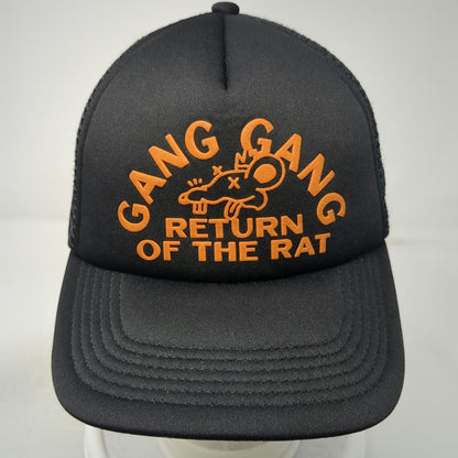 Theo Von Trucker Hat Black Orange One Size Gang Return Of The Rat Snapback Mesh