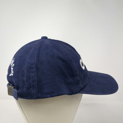 Nissin Cap Certs Blue One Size Baseball Cap Hat Embroidered Slogan Slideback