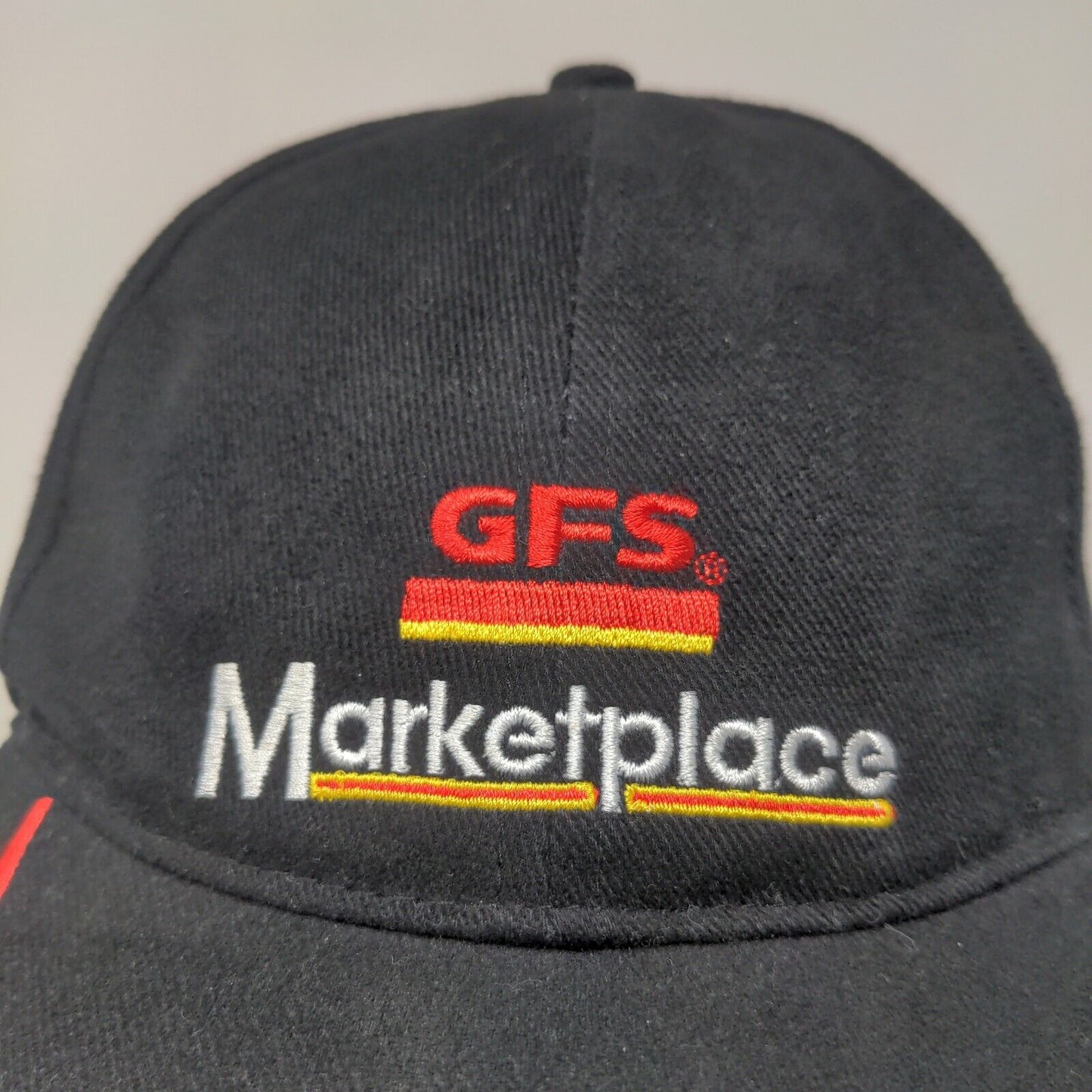 Gordon Food Service Men's Strapback Hat Black Adjustable Embroidered Logo