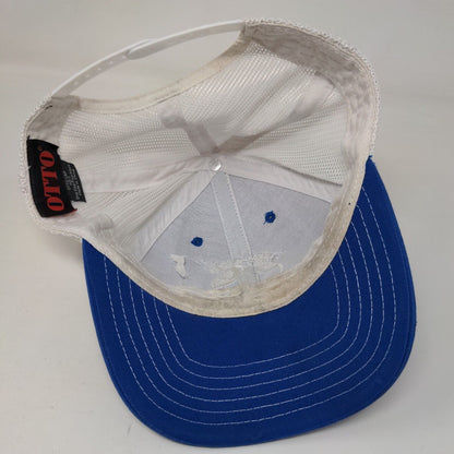 Reel Edge Charters Snapback Trucker Hat Blue OSFM Mesh Back Otto