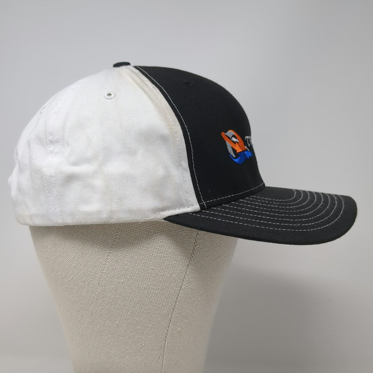 Richardson Trucker Hat Black One Size The Peltz Co Logo Snapback Contrast Stitch