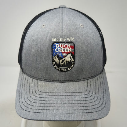 Richardson Trucker Hat Gray Black One Size Duck Creek Utah Adventure Awaits