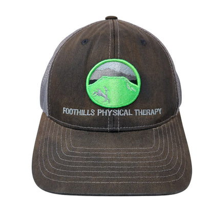 Foothills Physical Therapy Trucker Hat Black One Size Mesh Back 6 Panel
