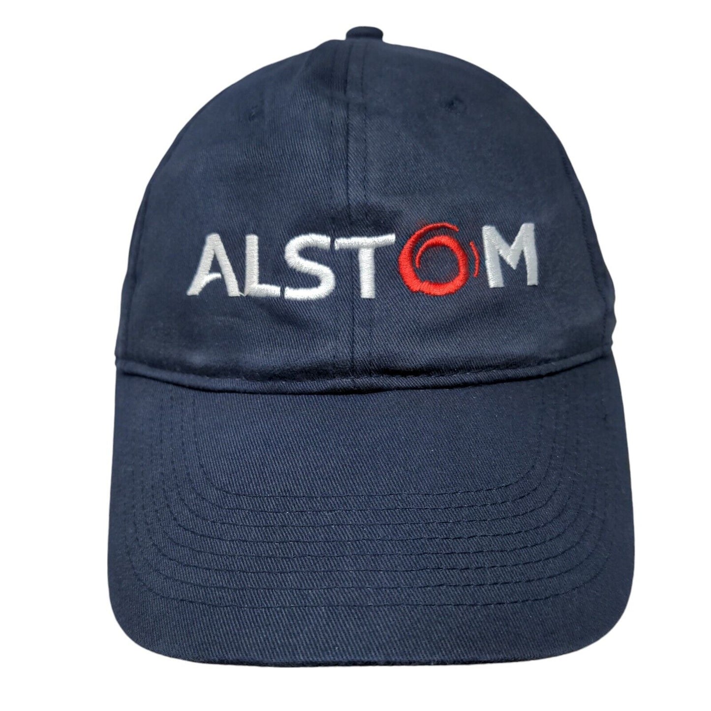 Alstom Strapback Hat Blue One Size Adjustable Embroidered Solid Falcon
