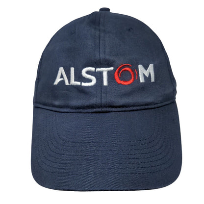 Alstom Strapback Hat Blue One Size Adjustable Embroidered Solid Falcon